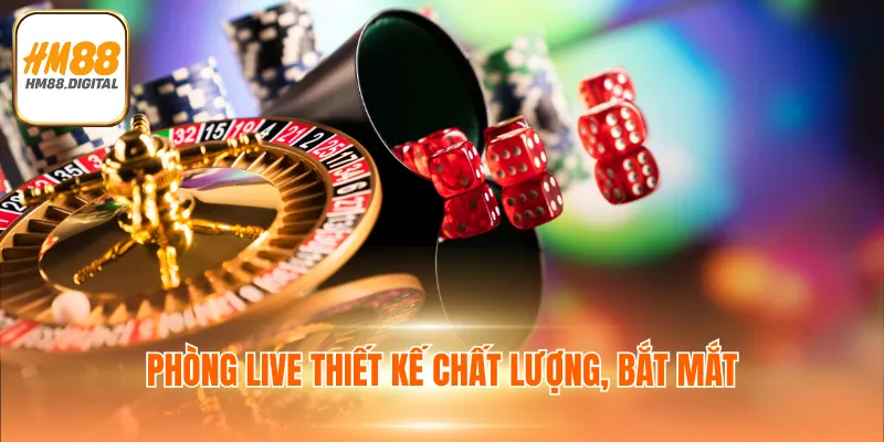 Chuyên Mục Casino HM88 - Ưu Điểm & Game Giải Trí Hot 4 Phòng live thiết kế chất lượng, bắt mắt