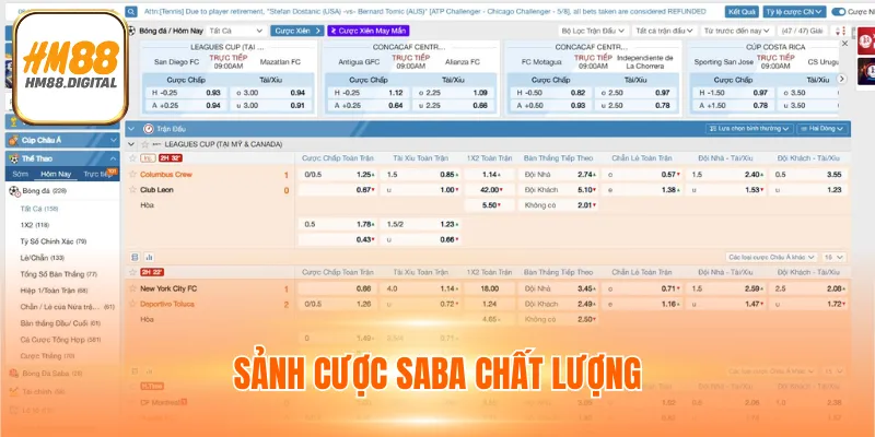 Thể Thao HM88 - Đỉnh Cao Giải Trí Game Sports Online 3 Sảnh cược SABA chất lượng